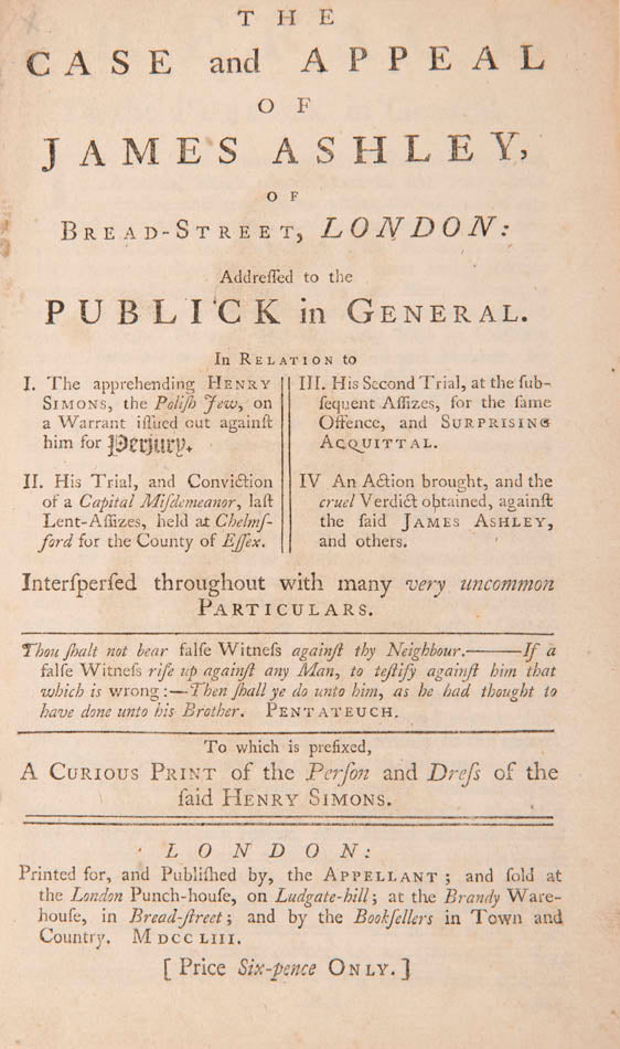 The case and appeal of James Ashley,