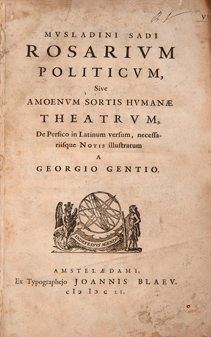 The Gulistan is the single most important publication for Western studies in Persian language and history in the seventeenth century.