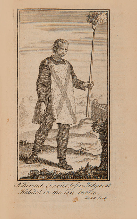 A scarce compilation of popular works on the Inquisition in Spain, Portugal and Italy, the first edition prnted in 1738, engravings by James Hulett