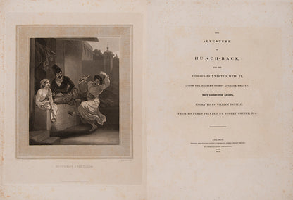 Large paper copy of The Adventure of Hunch-Back, illustrated with 17 engraved plates by William Daniell after paintings by Robert Smirke.