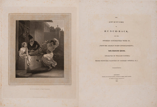 Large paper copy of The Adventure of Hunch-Back, illustrated with 17 engraved plates by William Daniell after paintings by Robert Smirke.
