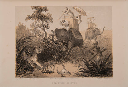 A fairly light-hearted account of life in British Empire era India, with 40 textual vignettes accompanied by lithographed plates after watercolours. 