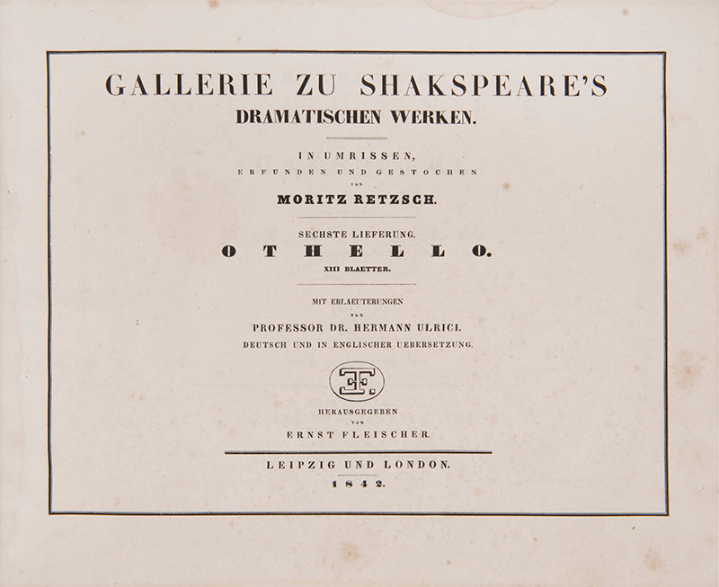One from a series of books by Retzsch interpreting Shakespeare's works via the medium of outline illustration...