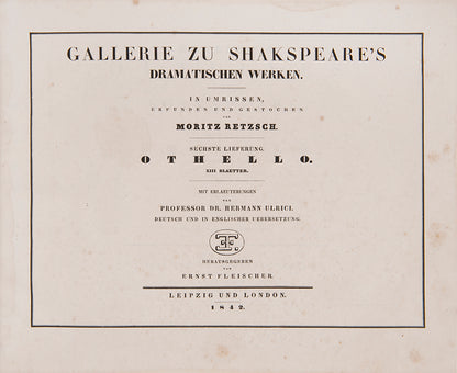 One from a series of books by Retzsch interpreting Shakespeare's works via the medium of outline illustration...