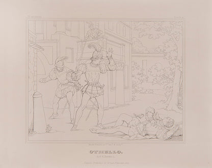 One from a series of books by Retzsch interpreting Shakespeare's works via the medium of outline illustration...