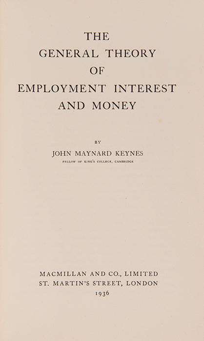 The General Theory of Employment, Interest and Money.