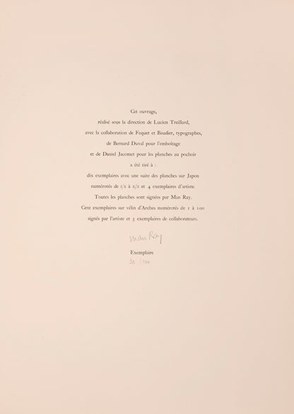 The complete portfolio of 10 pochoir prints, signed by the artist on the justification.