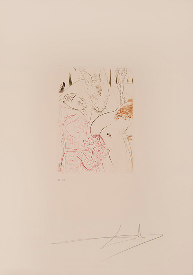 An excellent example of the complete portfolio of Boccacio's Decameron illustrated by Salvador Dali, each plate numbered 57/150 and signed by Dali.
