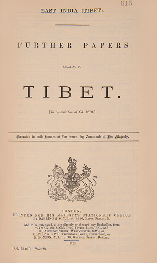 documents relating to the Younghusband expedition, a miltary operation by the British Indian Government to counter Russian expansion in the East. 