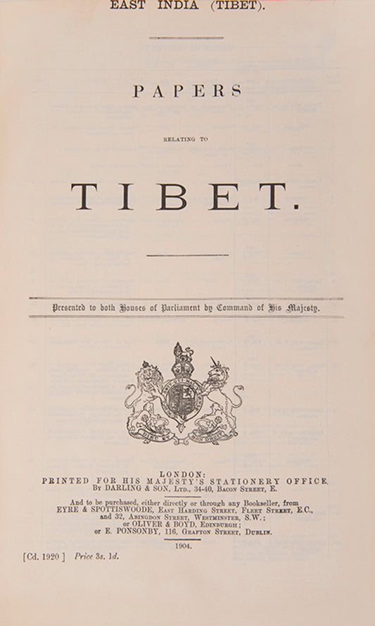 documents relating to the Younghusband expedition, a miltary operation by the British Indian Government to counter Russian expansion in the East. 