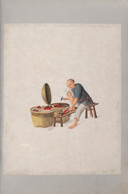 A remarkable collection of fine large format Chinese watercolours. The binder of the album, George Mullen, was the most famous bookbinder in Ireland. 