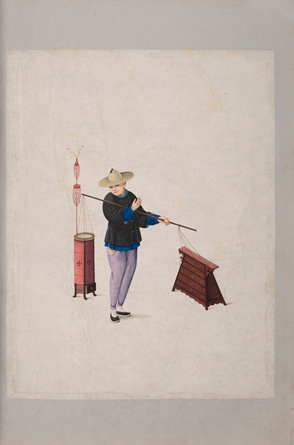 A remarkable collection of fine large format Chinese watercolours. The binder of the album, George Mullen, was the most famous bookbinder in Ireland. 
