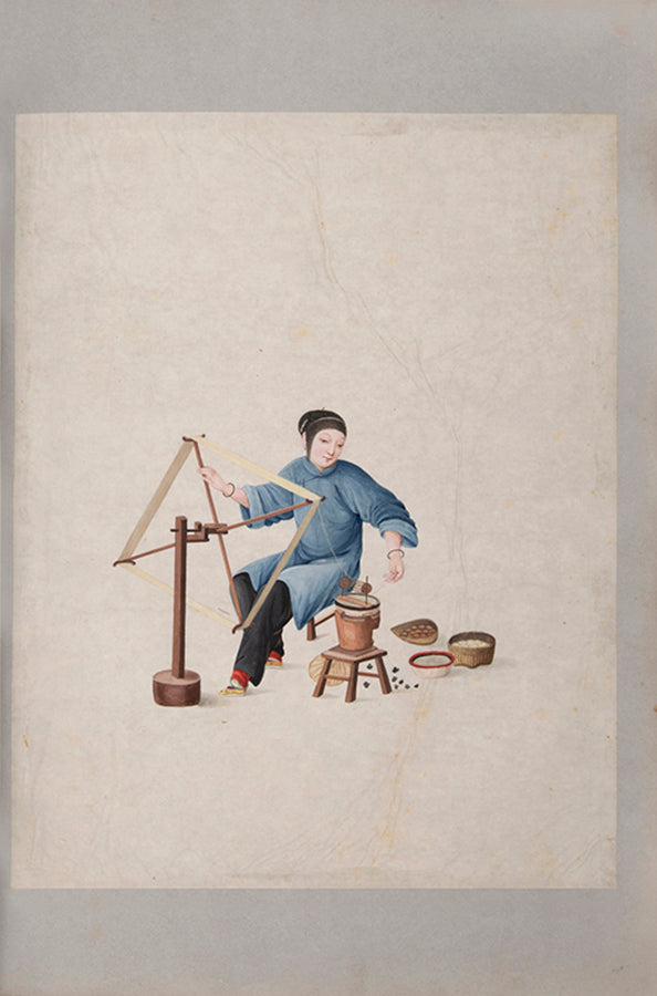 A remarkable collection of fine large format Chinese watercolours. The binder of the album, George Mullen, was the most famous bookbinder in Ireland. 