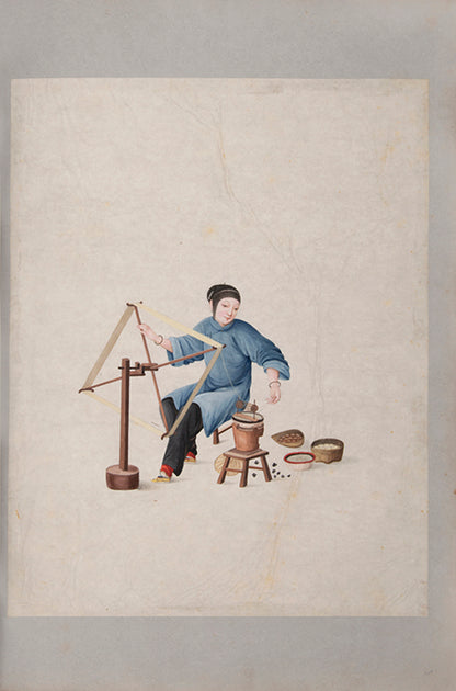 A remarkable collection of fine large format Chinese watercolours. The binder of the album, George Mullen, was the most famous bookbinder in Ireland. 
