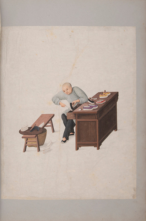 A remarkable collection of fine large format Chinese watercolours. The binder of the album, George Mullen, was the most famous bookbinder in Ireland. 
