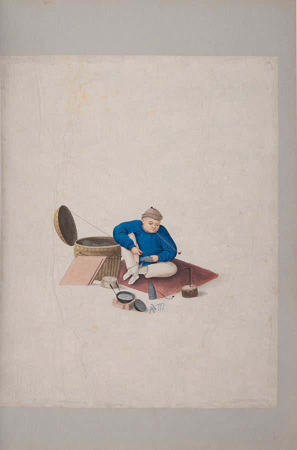 A remarkable collection of fine large format Chinese watercolours. The binder of the album, George Mullen, was the most famous bookbinder in Ireland. 