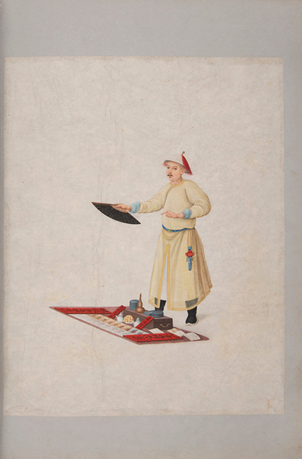 A remarkable collection of fine large format Chinese watercolours. The binder of the album, George Mullen, was the most famous bookbinder in Ireland. 