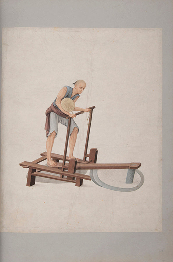 A remarkable collection of fine large format Chinese watercolours. The binder of the album, George Mullen, was the most famous bookbinder in Ireland. 
