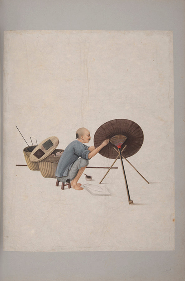 A remarkable collection of fine large format Chinese watercolours. The binder of the album, George Mullen, was the most famous bookbinder in Ireland. 