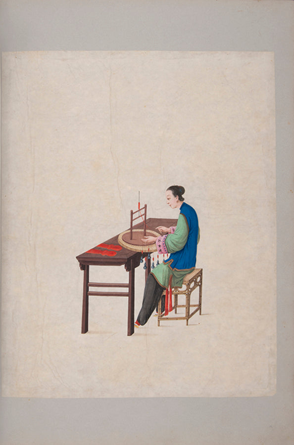 A remarkable collection of fine large format Chinese watercolours. The binder of the album, George Mullen, was the most famous bookbinder in Ireland. 