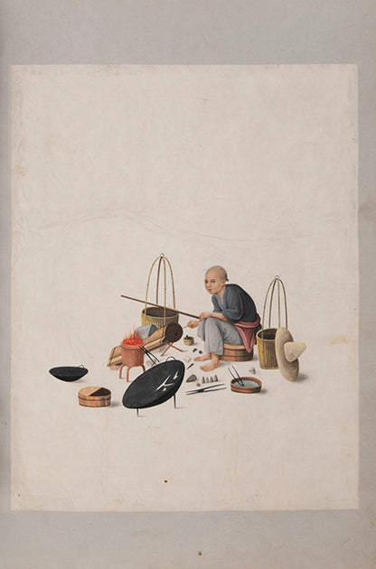 A remarkable collection of fine large format Chinese watercolours. The binder of the album, George Mullen, was the most famous bookbinder in Ireland. 
