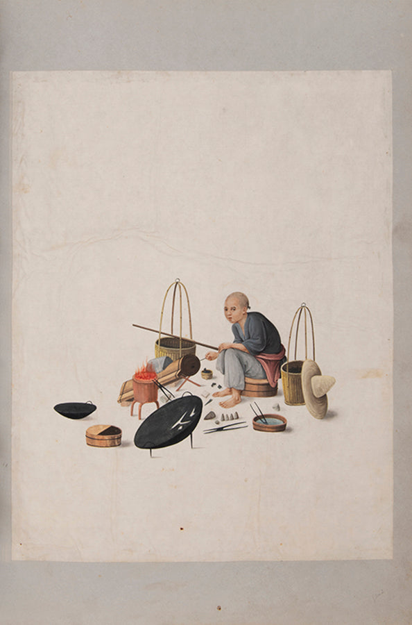 A remarkable collection of fine large format Chinese watercolours. The binder of the album, George Mullen, was the most famous bookbinder in Ireland. 