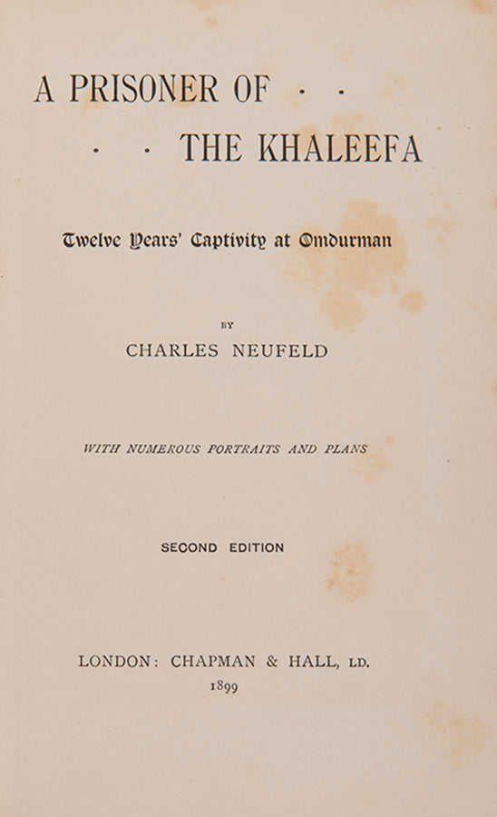 A Prisoner of the Khaleefa by Charles Neufeld, his account of twelve years captivity by the Mahdist forces in Sudan before being liberated by the British in 1898.