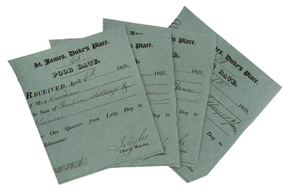 The poor rate assessment ledger for the parish of St. James Duke's Place, Aldgate, a testament to a thriving Jewish community in the heart of London.