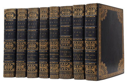 A fine extra-illustrated Bible with engravings dating from the seventeenth century by Guercino, Cipriani, Rubens, Sadeler, Durer,Blake and others