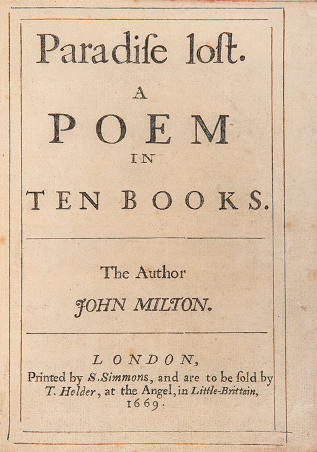 Paradise Lost | John Milton | Shapero Rare Books