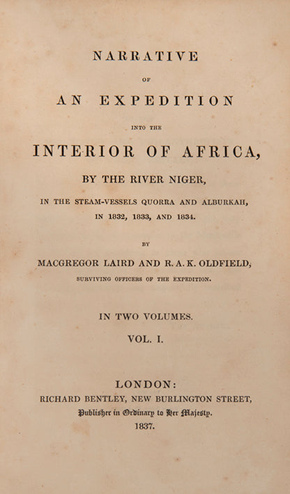 The purpose of this expedition was the commercial development of the recent discoveries by the brothers Lander of the River Niger.