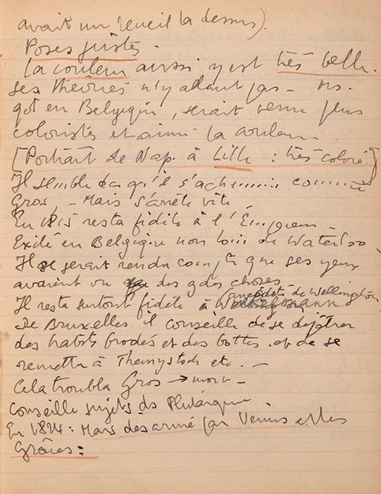 Les Quatre fous, oeuvre tragique. Script project for a Commedia dell'arte [together with] two schoolbooks from courses taken at the École du Louvre.