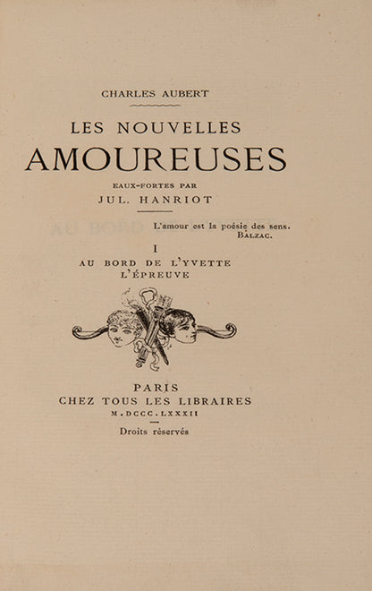 The complete set of Les Nouvelles Amoureuses by Charles Aubert. 