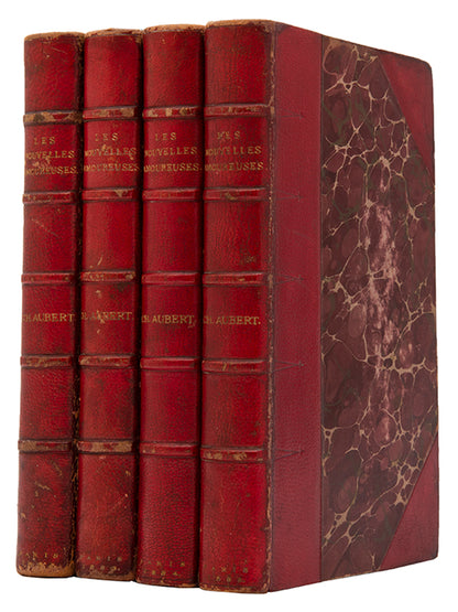 The complete set of Les Nouvelles Amoureuses by Charles Aubert. 
