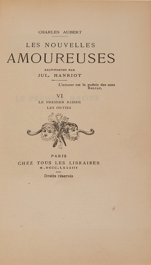 The complete set of Les Nouvelles Amoureuses by Charles Aubert. 