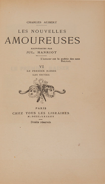The complete set of Les Nouvelles Amoureuses by Charles Aubert. 