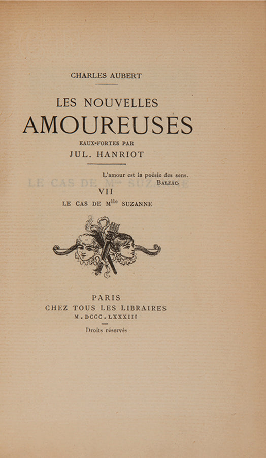 The complete set of Les Nouvelles Amoureuses by Charles Aubert. 