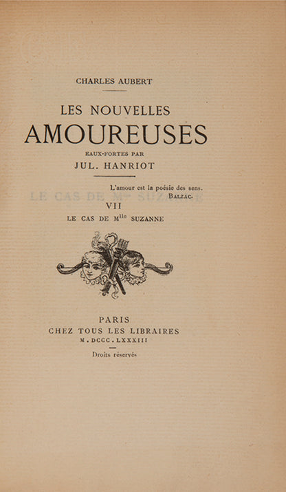 The complete set of Les Nouvelles Amoureuses by Charles Aubert. 