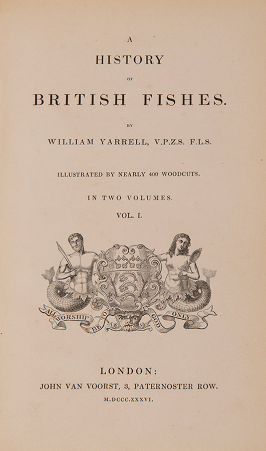 A finely bound set of Yarrell's classic works on the birds and fish of Great Britain.