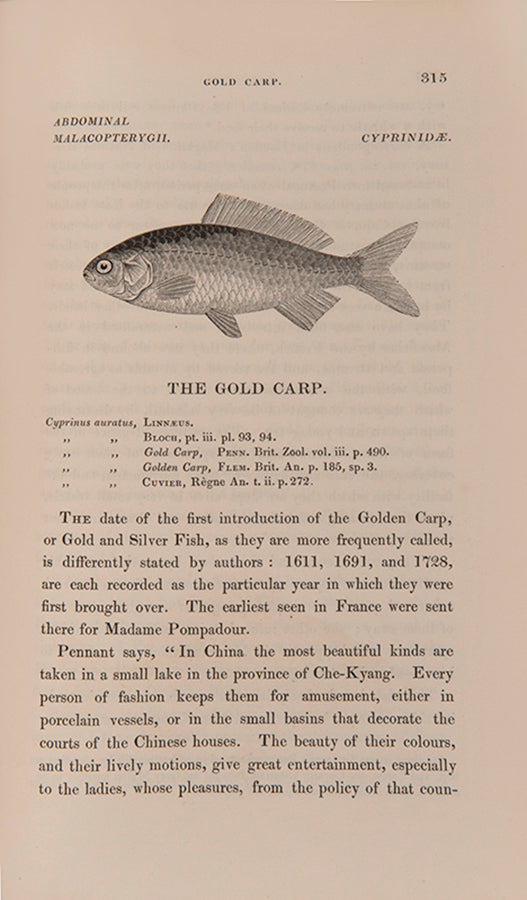 A finely bound set of Yarrell's classic works on the birds and fish of Great Britain.