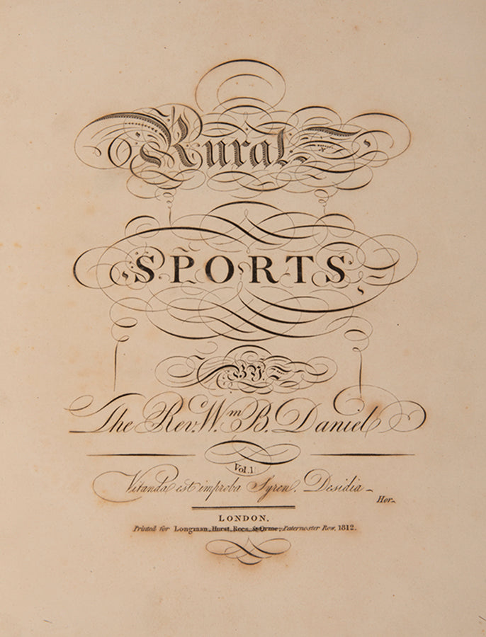 —　coloured　Sports,　Rare　1812,　Rural　Shapero　Books　Daniel,　hand