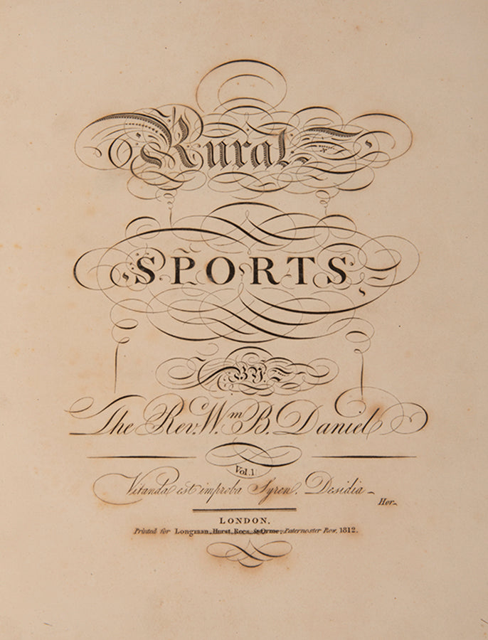 The rare hand-coloured issue of Daniel's classic compendium of field sports, which proved 'very popular among contemporary sportsmen and even naturalists