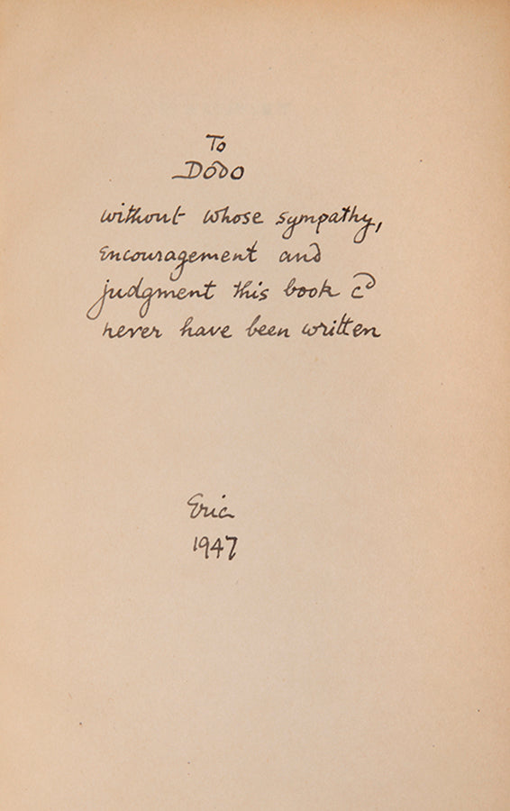 First edition of Stravinksy - A Critical Survey by Eric Walter White, dedicated by the author to his wife.