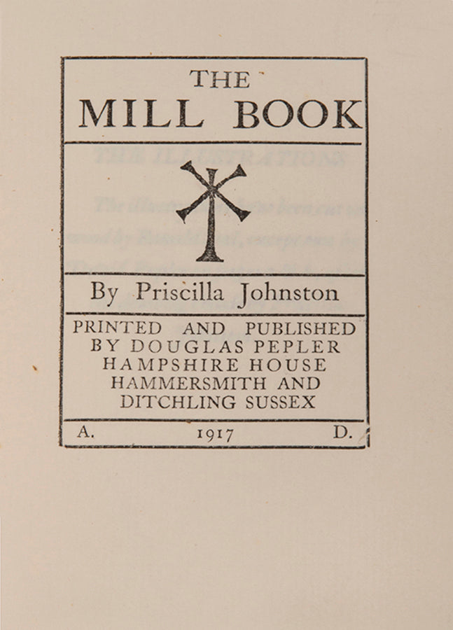 Second edition of The Mill Book by Priscilla Johnston, with woodcuts by Ronald Seal and David Pepler.