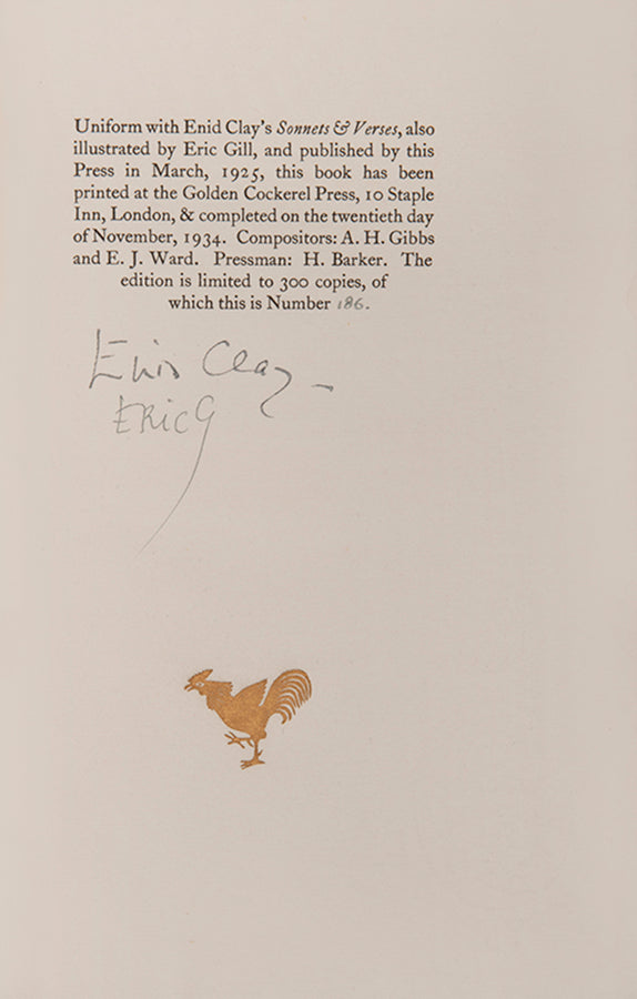 Signed limited edition of The Constant Mistress by Enid Clay, illustrated by her brother Eric Gill. 