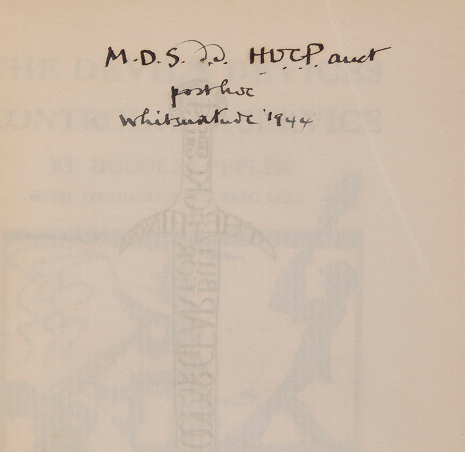 1934 reissue of The Devil's Devices by Douglas Pepler, inscribed by the author.
