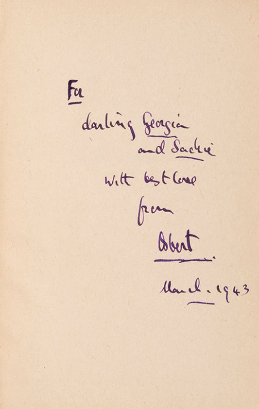 First edition of Gentle Caesar by R.J. Minney and Osbert Sitwell, inscribed by Sitwell to his brother and Sister-in-law.