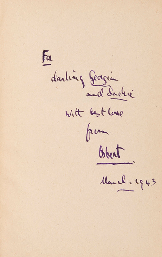 First edition of Gentle Caesar by R.J. Minney and Osbert Sitwell, inscribed by Sitwell to his brother and Sister-in-law.