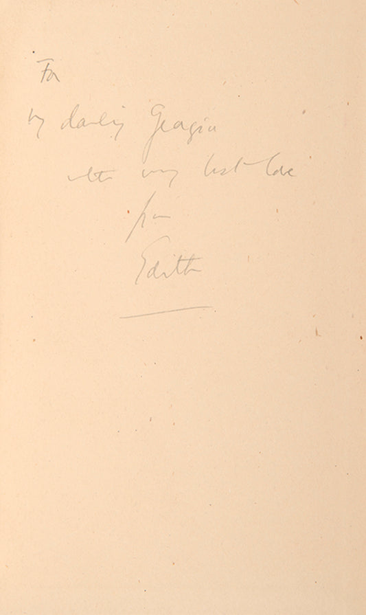 First edition of The Song of the Cold by Edith Sitwell, inscribed by the author to Georgia Sitwell.