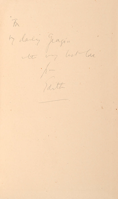 First edition of The Song of the Cold by Edith Sitwell, inscribed by the author to Georgia Sitwell.